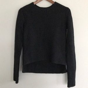 T Alexander Wang Cropped Black Wool Mohair Sweater